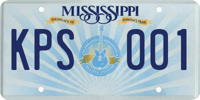 MS license plate KPS001