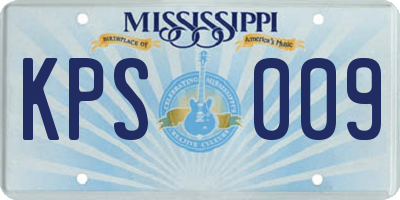 MS license plate KPS009
