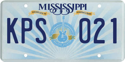 MS license plate KPS021