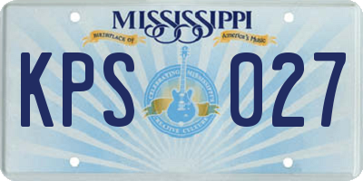 MS license plate KPS027