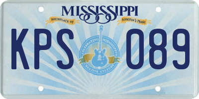 MS license plate KPS089