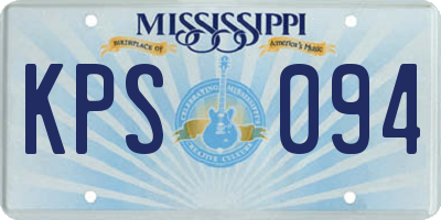 MS license plate KPS094