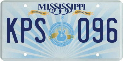 MS license plate KPS096