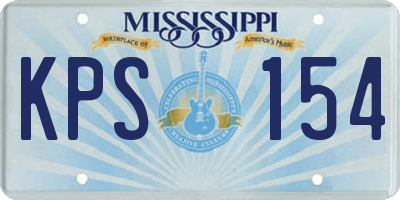 MS license plate KPS154