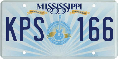 MS license plate KPS166