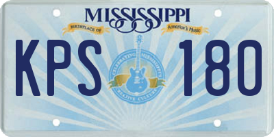 MS license plate KPS180