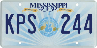 MS license plate KPS244