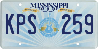 MS license plate KPS259