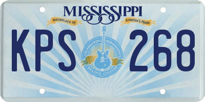 MS license plate KPS268