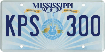 MS license plate KPS300