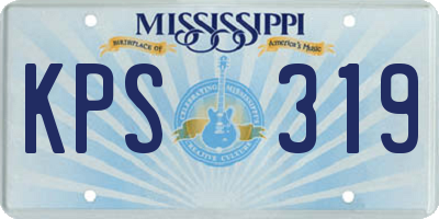 MS license plate KPS319