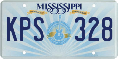 MS license plate KPS328