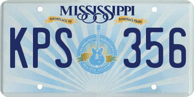 MS license plate KPS356