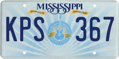 MS license plate KPS367