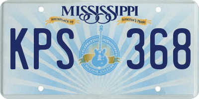MS license plate KPS368
