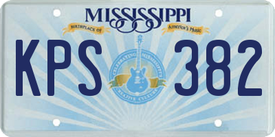MS license plate KPS382