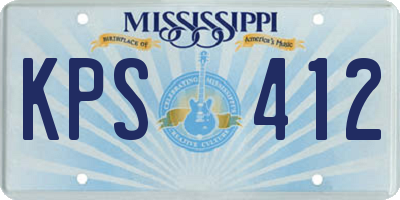 MS license plate KPS412