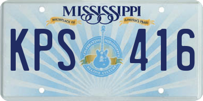 MS license plate KPS416