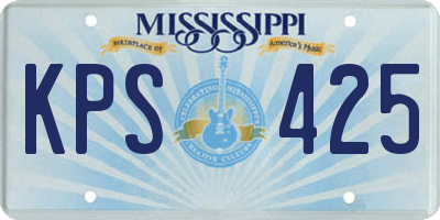 MS license plate KPS425