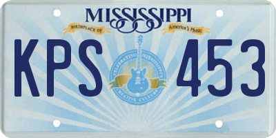 MS license plate KPS453