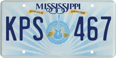 MS license plate KPS467