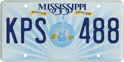 MS license plate KPS488