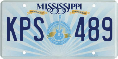 MS license plate KPS489