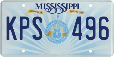 MS license plate KPS496