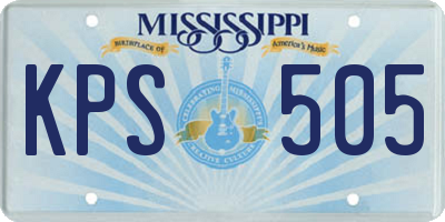 MS license plate KPS505
