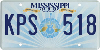 MS license plate KPS518