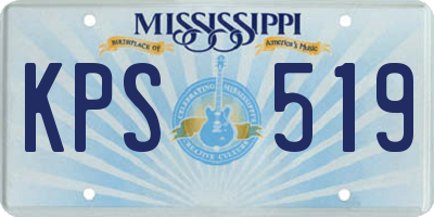 MS license plate KPS519