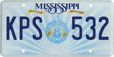 MS license plate KPS532