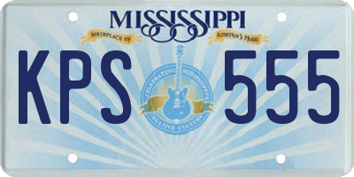 MS license plate KPS555