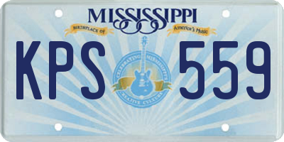 MS license plate KPS559
