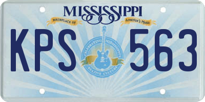 MS license plate KPS563