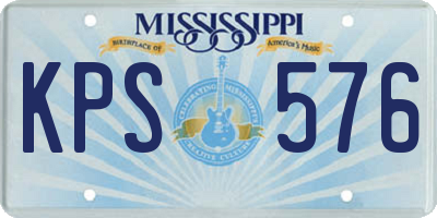 MS license plate KPS576