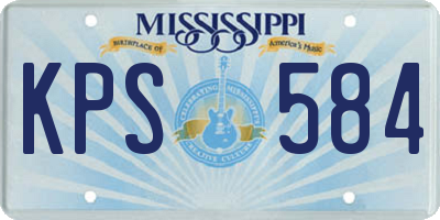 MS license plate KPS584