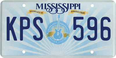 MS license plate KPS596