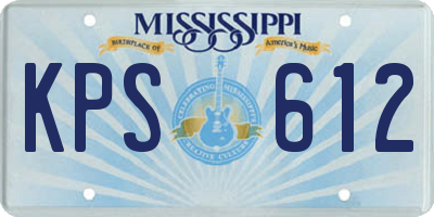 MS license plate KPS612