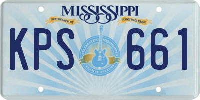 MS license plate KPS661
