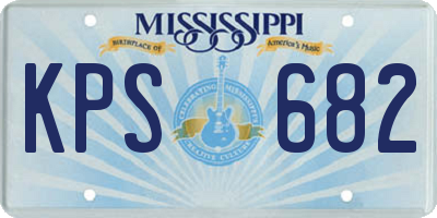 MS license plate KPS682
