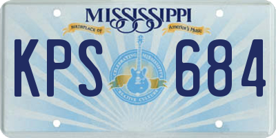 MS license plate KPS684