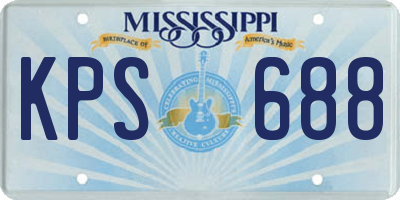 MS license plate KPS688