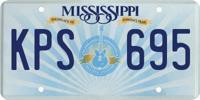 MS license plate KPS695