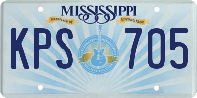 MS license plate KPS705
