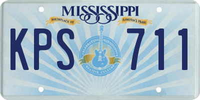 MS license plate KPS711