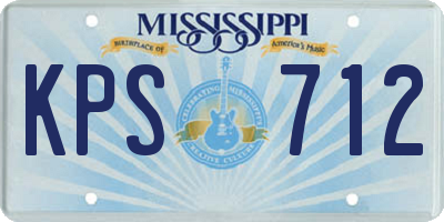 MS license plate KPS712