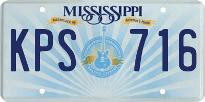 MS license plate KPS716