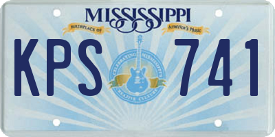 MS license plate KPS741