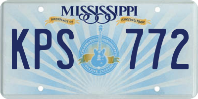 MS license plate KPS772